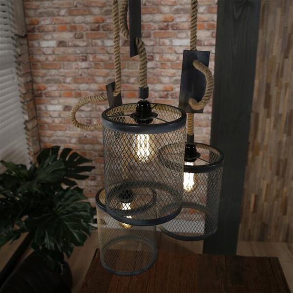D - Hoyz - Hanglamp - 3x Ø20 cm mesh - Hanglampen - Diverse hoogtes
