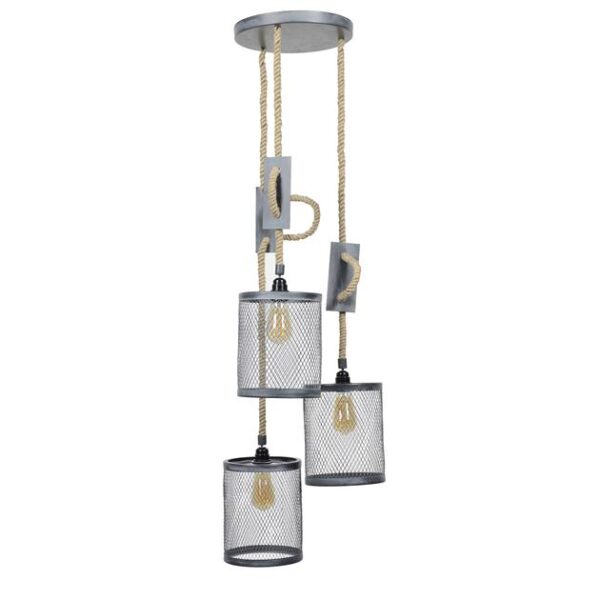 D - Hoyz - Hanglamp - 3x Ø20 cm mesh - Hanglampen - Diverse hoogtes