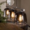 D - Hoyz - Hanglamp Grey Shaded - 3 Lampen - 97x23x150