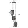 6125-6b67-48e4-994a-a069ddcd975e.jpg D - Hoyz - Hanglamp Etch - 3 Lampen - Getrapt - Grijs