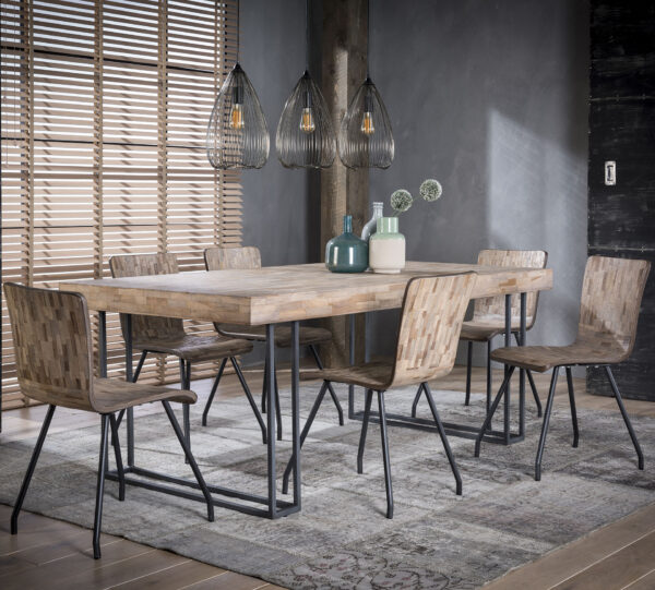 D - Hoyz - Eetkamertafel Teca - Bruin - Hout - 200x100x78