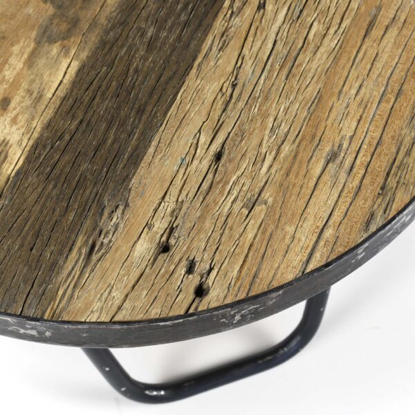 D - Salontafel set/2 rond/metalen rand IS ER NIET MEER