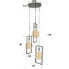 D - Hoyz - Hanglamp - 3 Metalen Hanglampen - Modern Industrieel - Diverse Hoogte