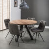 6b75-a802-41e9-8933-121c1497b939.jpg D - Hoyz Collection - Eetkamertafel Blad Rond - Acaciahout - RVS - voor 5 Personen - Ø120