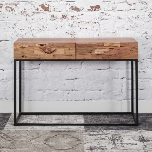 D - Hoyz - Kaptafel Mill - Bijzettafel - Hout - Bruin - 110x35x76