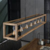D - Hoyz - Hanglamp - 7 armatuur punten - Mango Houten Frame - Rechthoekig