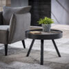 D - Hoyz - Salontafel Teca - Ø60 met Opstaande Rand - Hout - 60x60x43