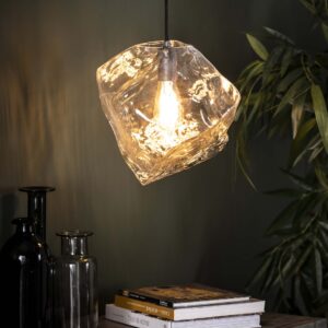 D - Hoyz - Hanglamp Rock Clear - 1 Lamp - Lamp in Rots - Industrieel