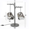 D - Hoyz - Tafellamp Rock - 2 Lampen - Industrieel - 47x22x60