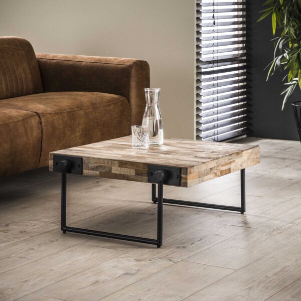 D - Hoyz - Salontafel Teca - Bijzettafel - Hout - 70x70x33