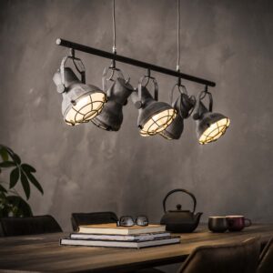 71b3-790e-4613-b3df-4ad236a076d3.jpg D - Hoyz - Hanglamp - 5xØ16 Betonlook Lampenkappen - Industrieel - Verstelbaar