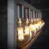 D - Hoyz - Hanglamp - 7 Armatuur Punten - Stalen Frame - Vintage Look - Serie Steps