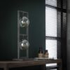 D - Hoyz - Tafellamp Tower - 2x Ø15 Lampen - Glas - Grijs/Zwart