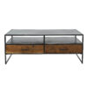 D - Hoyz - Salontafel Blend - 2 Lades - Zwart Metaal - 125x60x45cm