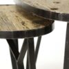 D - Hoyz - Salontafels Levervormig - Set van 2 - Hout - Metaal - 60x60x45