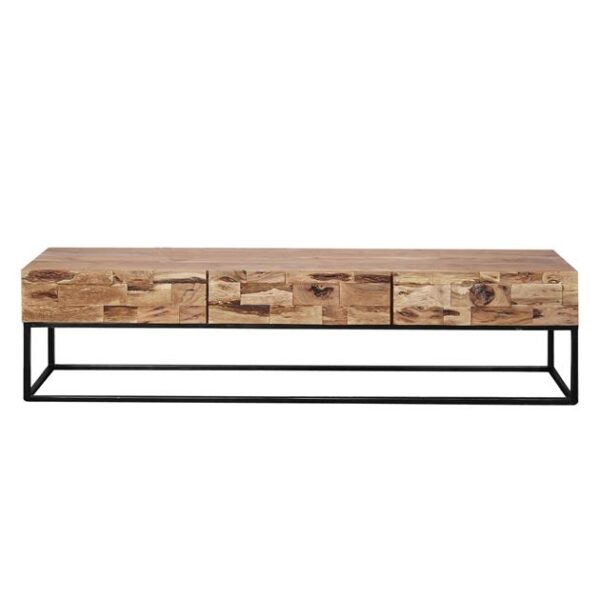 D - Hoyz - TV-meubel Mill - 180cm - Bruin - Acaciahout - 3 Lades