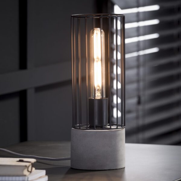 7f28-a6a2-410b-bafc-8f743c70ea07.jpg D - Hoyz - Tafellamp Cilinder - Wire Frame - Diameter 12 - Grijs/Zwart
