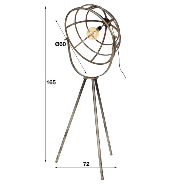 80ad-c5f7-4f35-982b-048befa810dd.jpg D - Vloerlamp Dome - Ø60 - Driepoot Frame - Grijs - 72x65x165