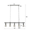 D - Hoyz - Hanglamp Industrial Tube - 5xØ12 - Grijs/Zwart