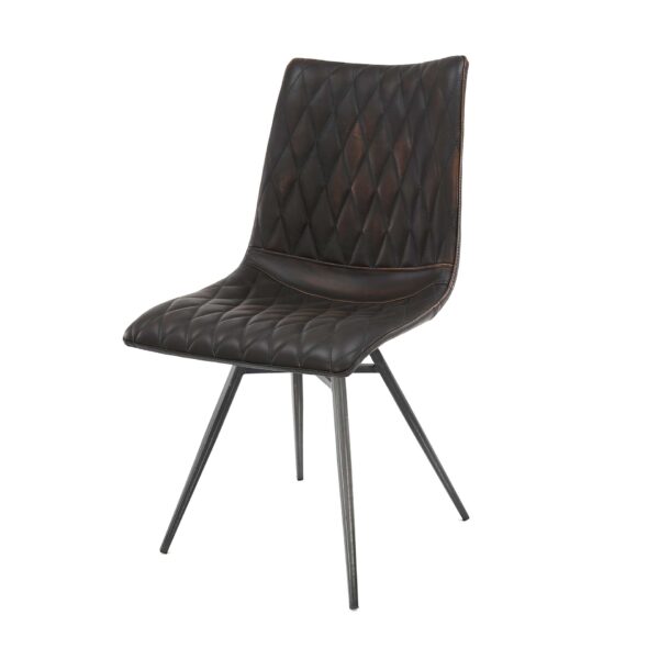 D - Hoyz - Stoel Vintage - Bruin - Kruispoot - 2 Stuks