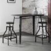 D - Hoyz - Bartafel Bistro - 60x120x92cm - 4 Personen - Zwart/Grijs