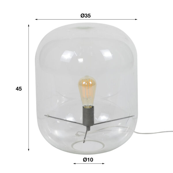 8440-5b24-410f-90d5-eeadfd14ad02.jpg D - Hoyz - Tafellamp Stolp - Glazen Stolp - 35x35x45