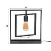 845a-32ba-44a2-b566-027580d5054e.jpeg D - Hoyz - Vintage Tafellamp - Draaiende lamp - Vintage Tafellamp - Metaal - Charcoal