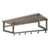 D - Hoyz - Kapstok Industrieel met 6 haken - Grijs - Wandkapstok 80cm Breed