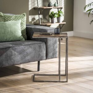 D - Hoyz - Laptoptafel Hardhout - Bruin - Bijzettafel - 45x35x62