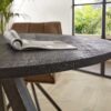D - Eetkamertafel Yucon Black - Ø120 - Bruin - 120x120x77