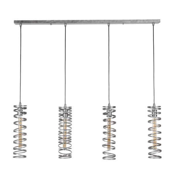 D - Hoyz - Industriele Hanglamp - 4 Lampen - Spiraal