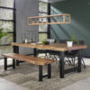 D - Hoyz - Eetkamerbank Boomstam - 190cm Breed - 6 Personen