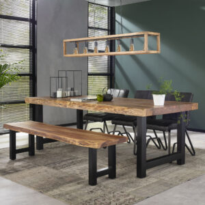 D - Hoyz - Eetkamerbank Boomstam - 190cm Breed - 6 Personen