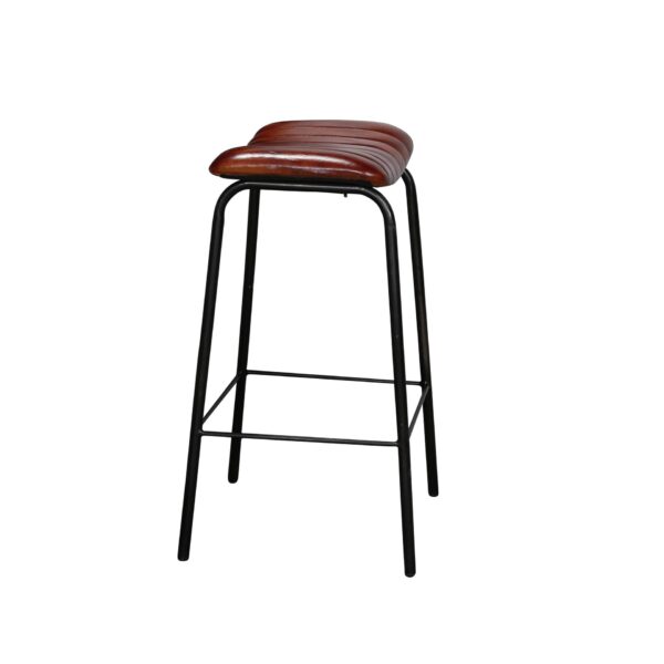 8ea8-15a3-435d-9392-10f923bac5e9.jpg D - Hoyz - Barkruk Vintage - Echt Leer - 4 Stuks