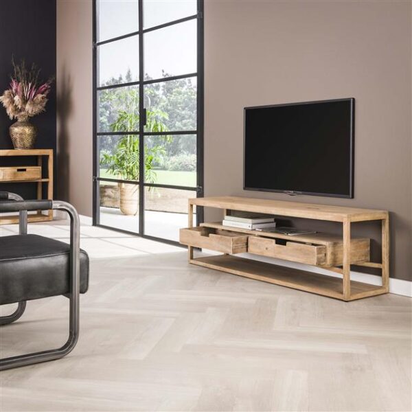 D - Hoyz - TV-meubel Sahara 140cm - Mangohout - Bruin
