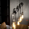 D - Hoyz - Hanglamp Industrial Tube - 7xØ12 - Grijs/Zwart