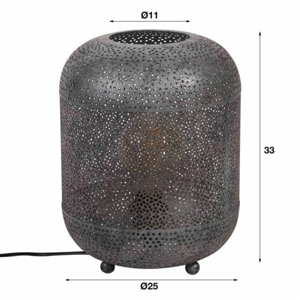 9681-feff-4d95-a1b0-fd262c119497.jpeg D - Hoyz - Tafellamp Etch - 1 Lamp - Grijs - 25x25x33