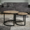 980a-cb62-4399-abfc-eed70999564f.jpg D - Hoyz - Bijzettafel set van 2 - Rond/Halfrond Frame - Bruin