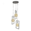 D - Hoyz - Hanglamp - 3 Metalen Hanglampen - Modern Industrieel - Diverse Hoogte