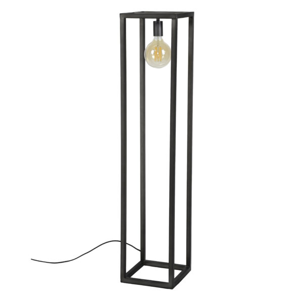 D - Hoyz - Vloerlamp Vierkante Buis - 25x25 - Grijs/Zwart