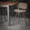 D - Hoyz - Barstoel Kruisstiksel - Bruin - Openrug - 4 Stuks