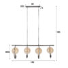 D - Hoyz - Hanglamp Chop XL - 4 Lampen - Zilverkleurig