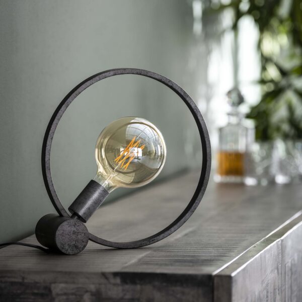 D - Hoyz - Tafellamp Circular - Ø30 Lamp - Grijs/Zwart