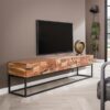 D - Hoyz - TV-meubel Mill - 180cm - Bruin - Acaciahout - 3 Lades