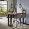 a094-5672-4632-9adb-08aada1dfe2b-2.jpg D - Hoyz Barstoel Velvet Blauw - Met arm en rugleuning - Zwart metalen onderstel - per 2 stuks