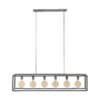 D - Hoyz - Hanglamp - 6 Armatuur Punten - Stalen Frame 45 graden - Vintage Look