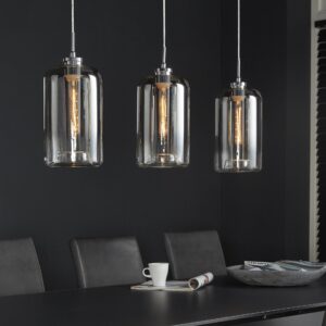 a185-af57-444d-8c60-cf8f4702bf69.jpg D - Hoyz - Hanglamp Glass Metallic - 3 Lampen - Grijs
