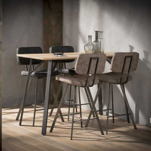D - Hoyz - Bartafel Rechthoekige Buis - 140x70x92 - Hout