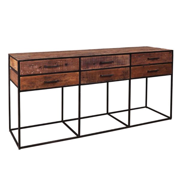 a5a3-9042-4e92-86eb-83422fee8039.jpg D - Hoyz - Dressoir Float met 6 Lades - 160cm Breed - Hardhout