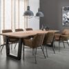 D - Hoyz - Eetkamertafel - Stam - Zwart RVS Onderstel - 200x100x77